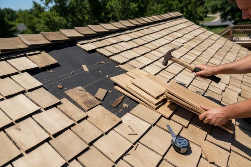 Hip Roof Shingle Replacement